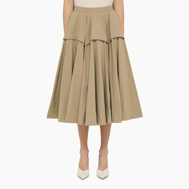 Bottega Veneta Beige cotton blend A-line skirt Cover