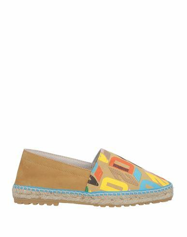 Dsquared2 Man Espadrilles Camel Leather, Textile fibers Cover