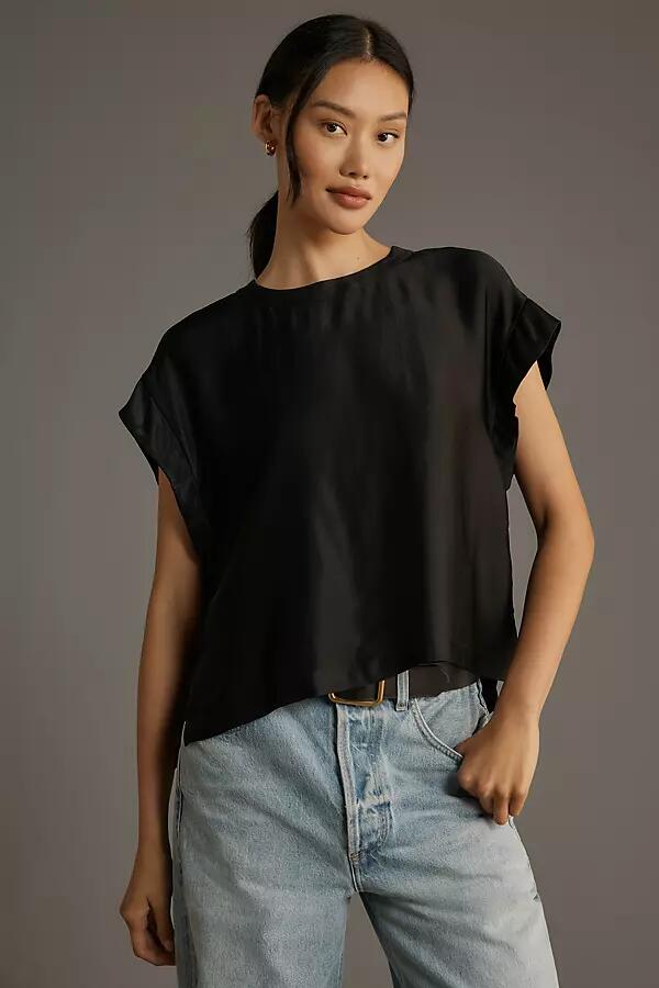 Maeve Batwing Button-Back Tee Cover