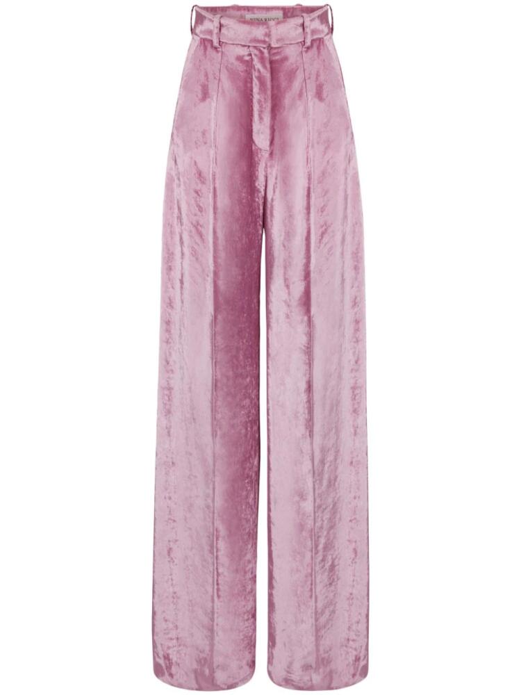 Nina Ricci velvet palazzo trousers - Pink Cover