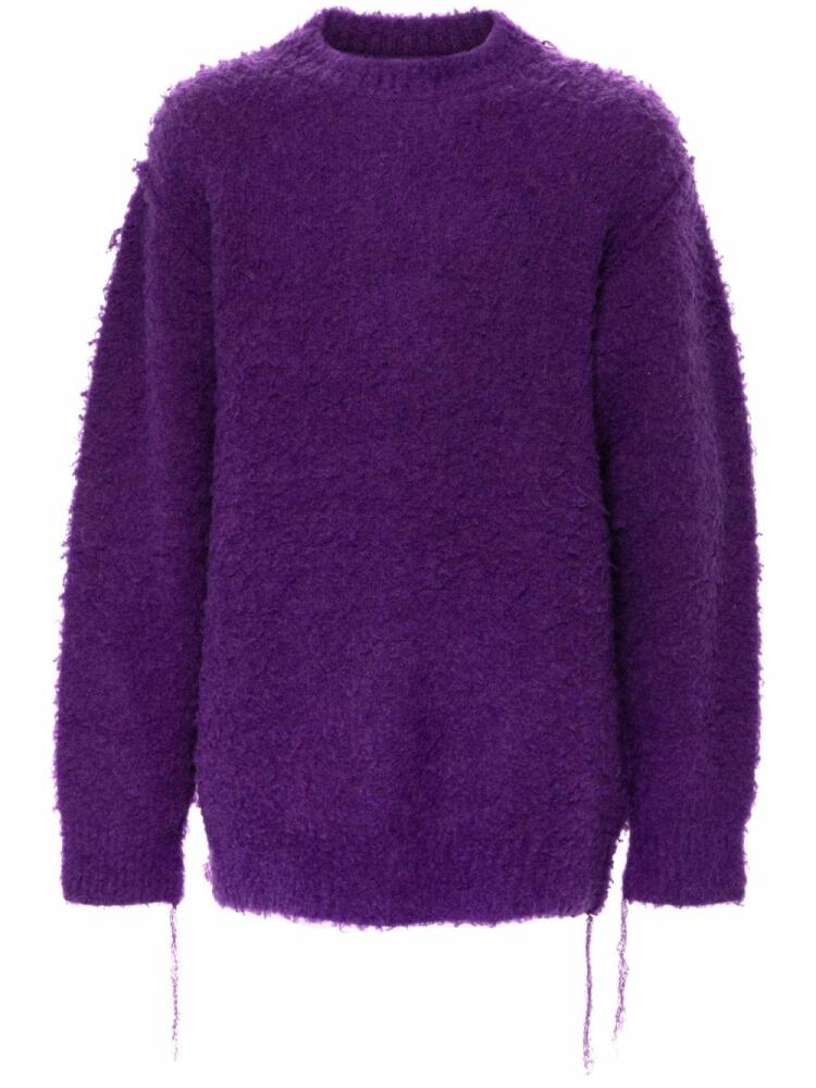 sacai frayed sweater - Purple Cover