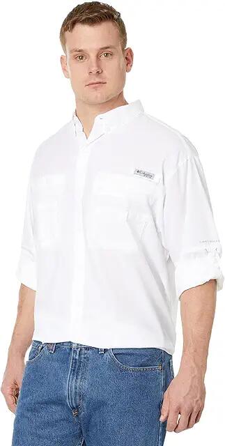 Columbia Big Tall Tamiami II L/S (White) Men's Long Sleeve Button Up Cover