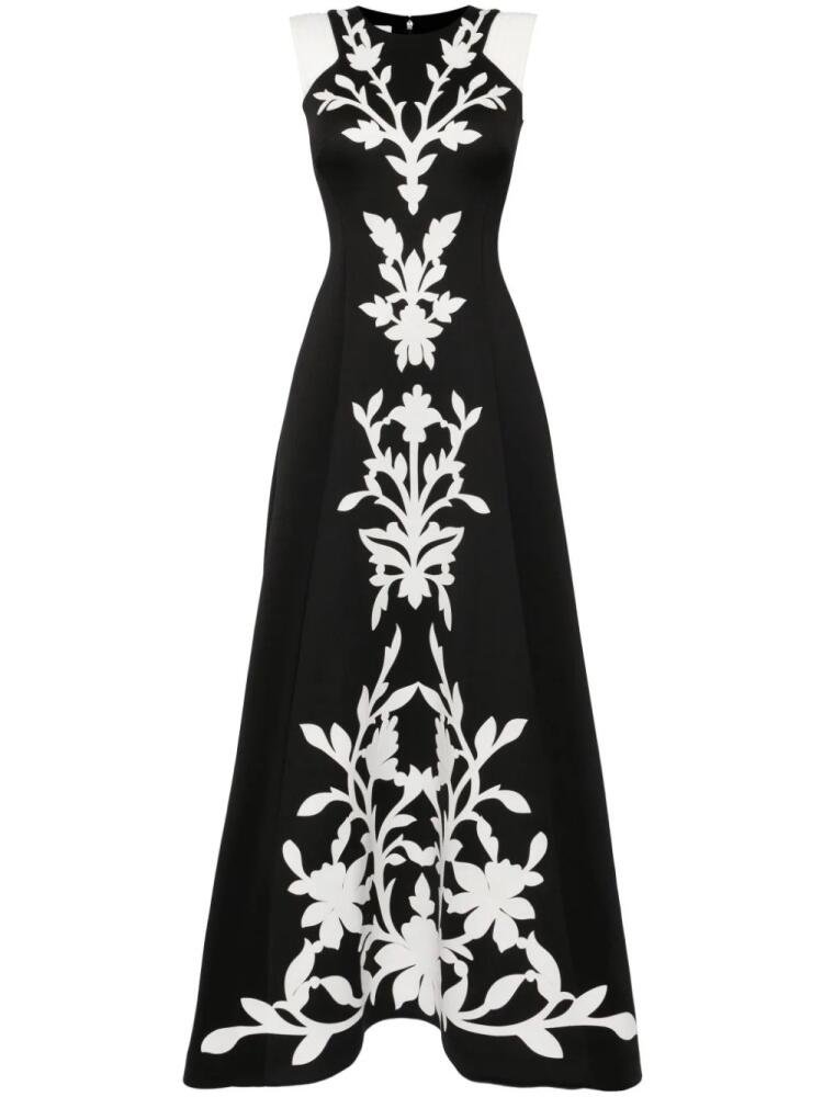 Saiid Kobeisy floral-embroidered neoprene gown - Black Cover