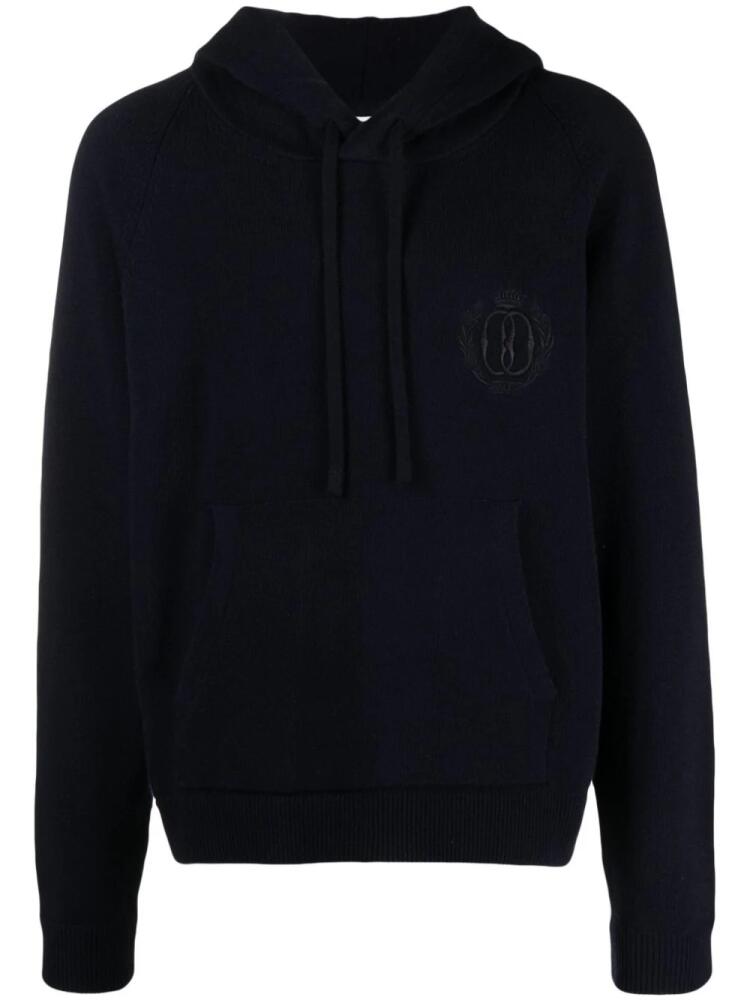 Bally logo-embroidered hoodie - Blue Cover