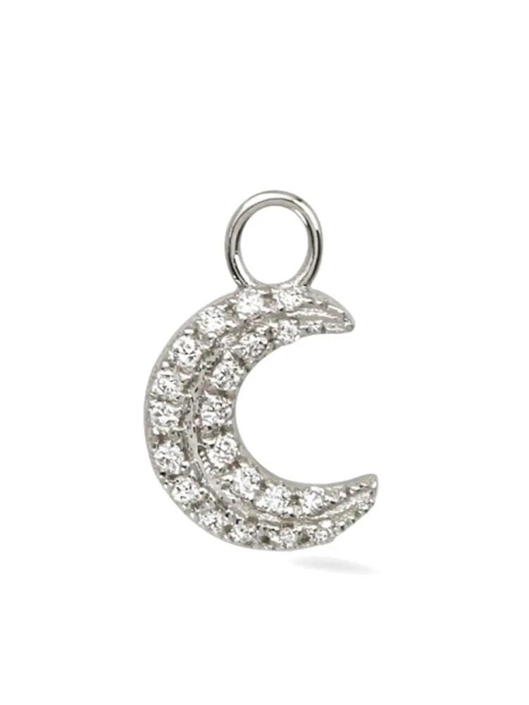 Lark & Berry 9kt white gold Marvelous Moon diamond charm - Silver Cover