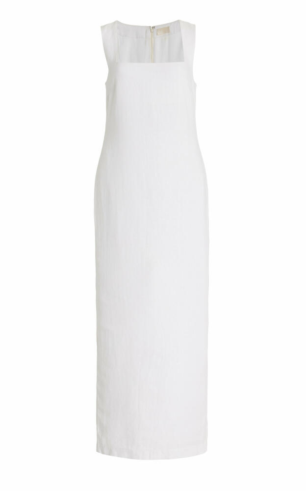 Posse - Alice Linen Maxi Dress - White Cover