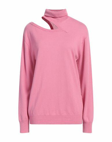 Circus Hotel Woman Turtleneck Pink Virgin Wool, Cashmere Cover