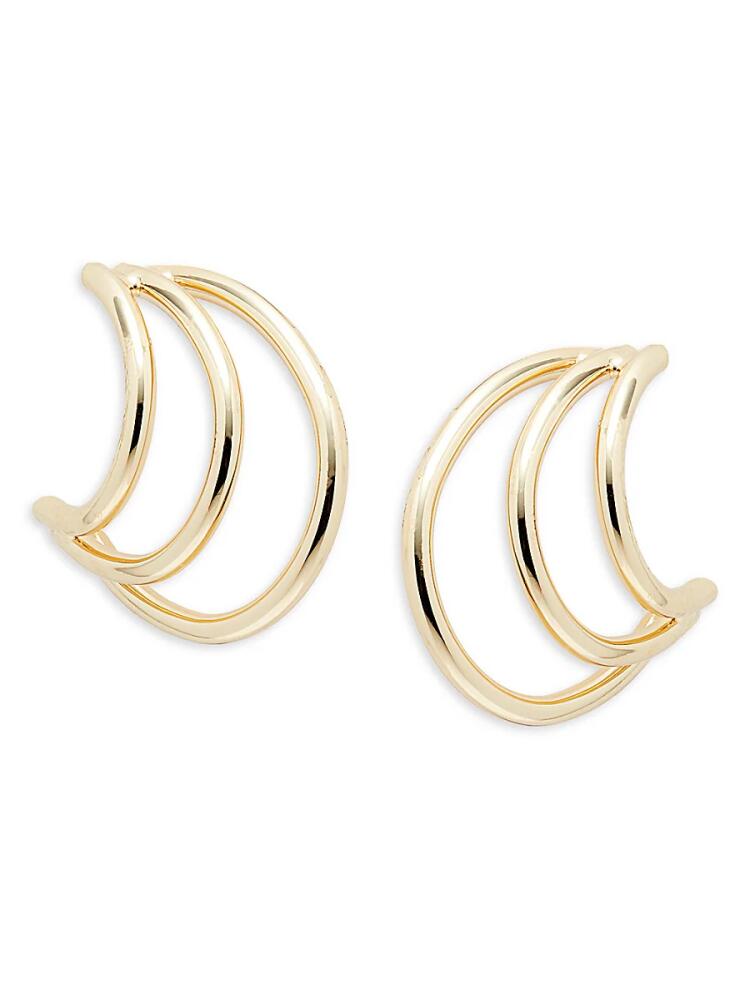 Argento Vivo Women's Studio 14K Goldplated Hoop Earrings Cover