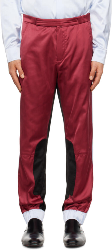 Dries Van Noten Red Paneled Trousers Cover