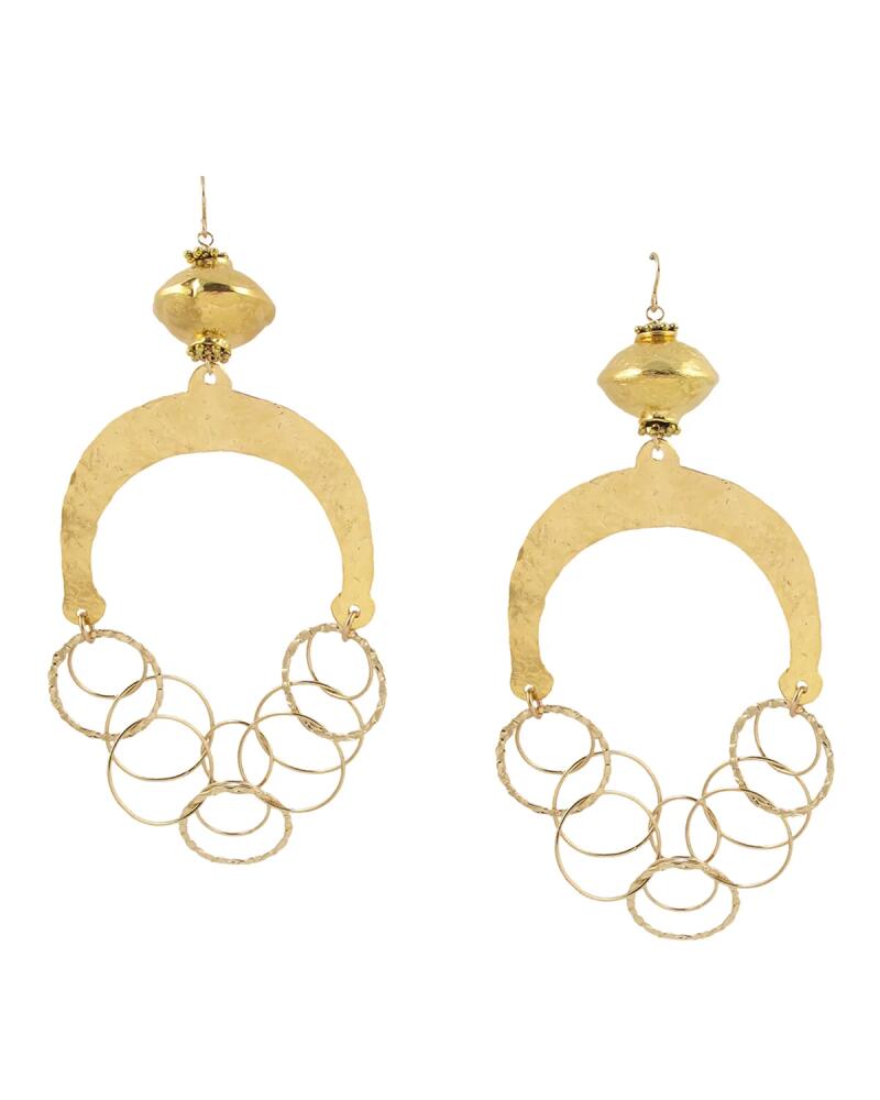 Devon Leigh Hammered Wedge Chandelier Earrings Cover