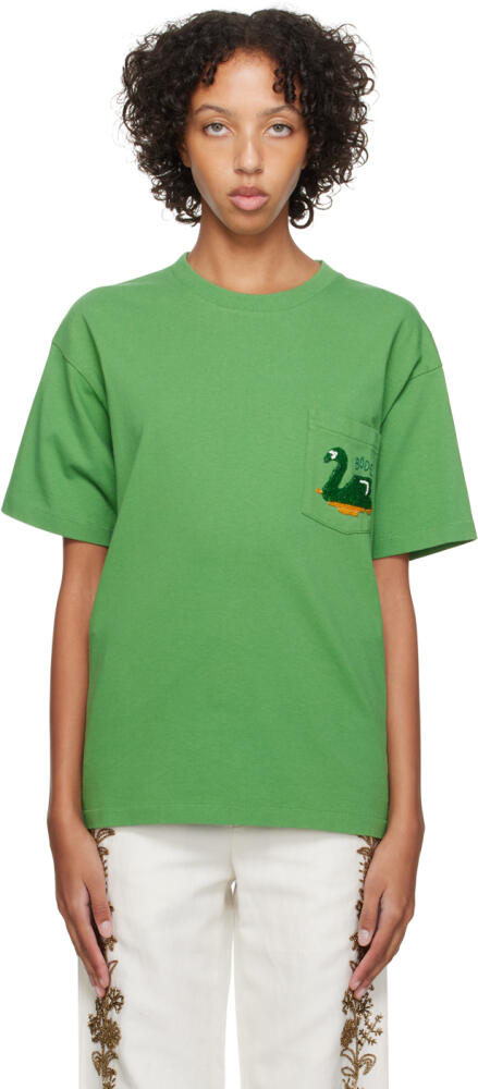 Bode Green Swan T-Shirt Cover