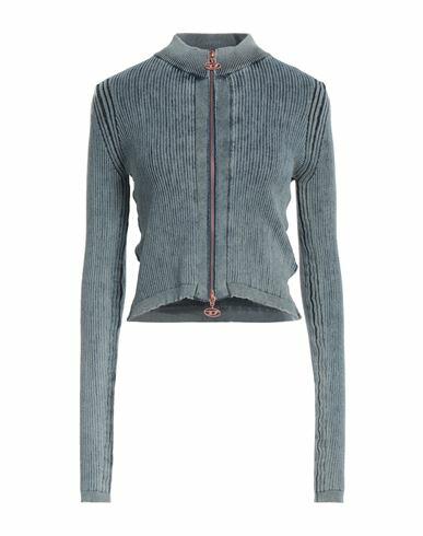 Diesel Woman Cardigan Slate blue Cotton, Nylon, Elastane Cover