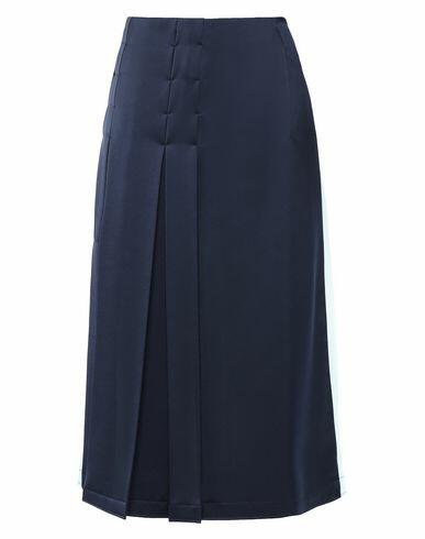 Cedric Charlier Woman Midi skirt Midnight blue Acetate, Silk Cover