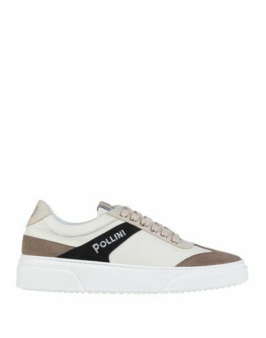 Pollini Man Sneakers Khaki Soft Leather Cover