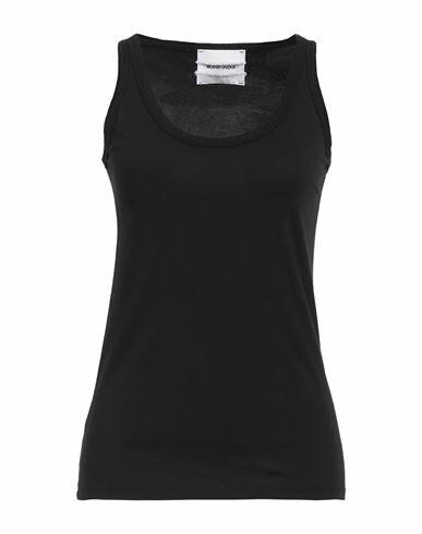 Brand Unique Woman Tank top Black Cotton Cover