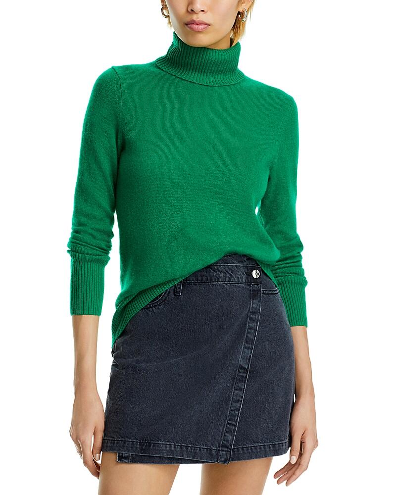 Aqua Cashmere Turtleneck Cashmere Sweater - Exclusive Cover