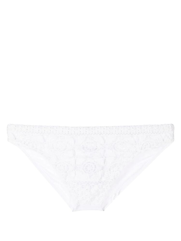 Amir Slama crochet-knit swimming trunks - White Cover