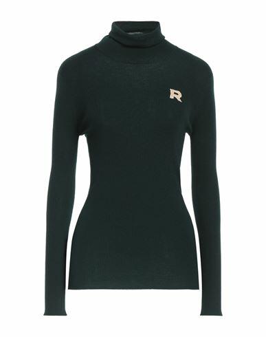 Rochas Woman Turtleneck Dark green Virgin Wool Cover