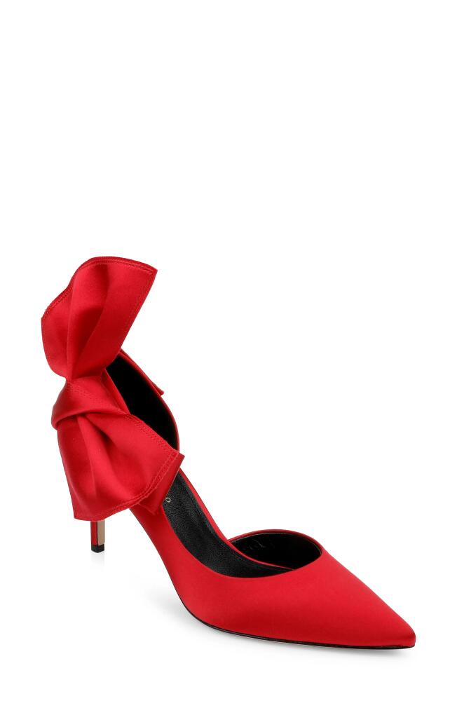 Dee Ocleppo Belmont Half d'Orsay Pump in Red Satin Cover