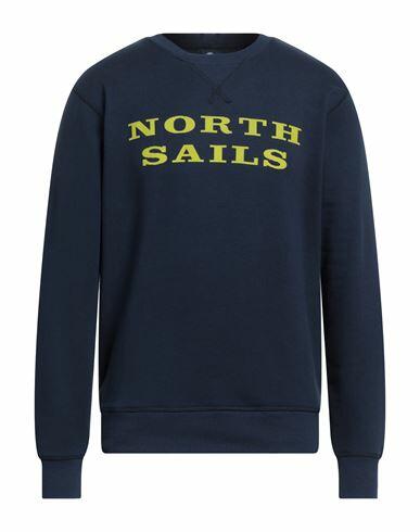 North Sails Man Sweatshirt Navy blue Cotton Cover