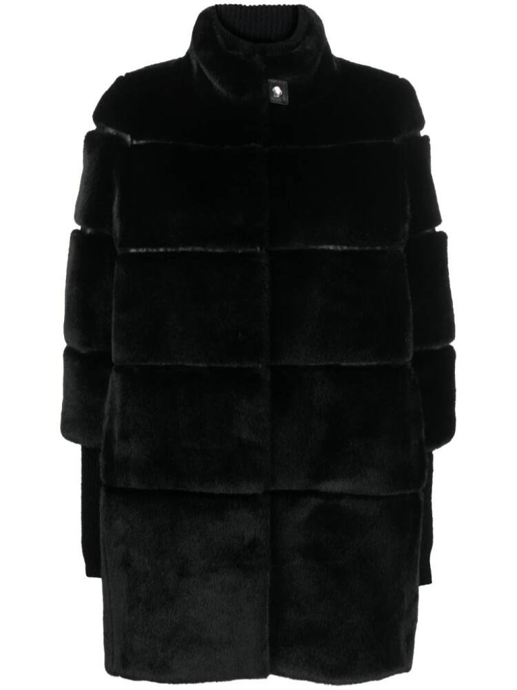 Patrizia Pepe faux-fur coat - Black Cover