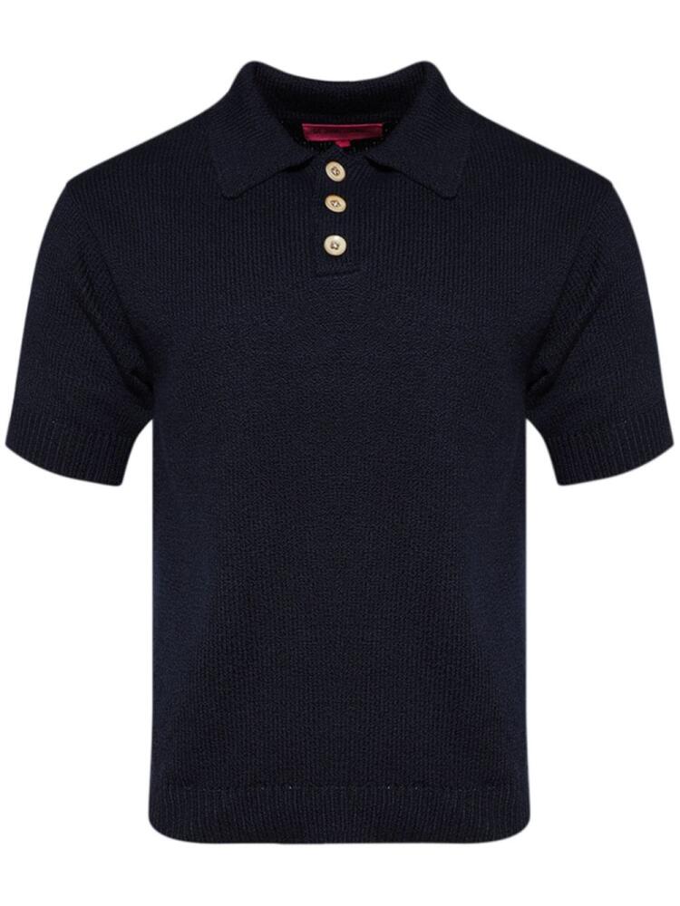 The Elder Statesman Nora polo shirt - Blue Cover