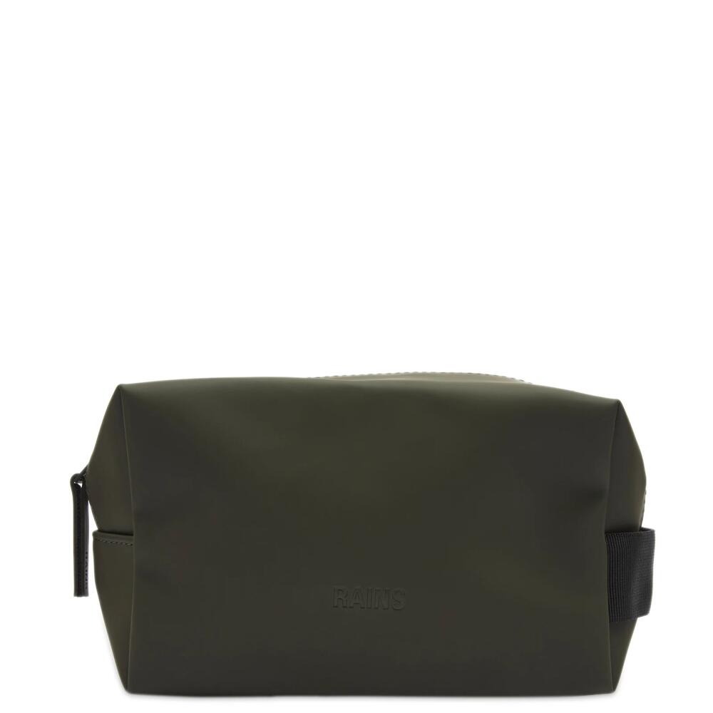 RAINS Men's Wash Bag Small in Green Cover