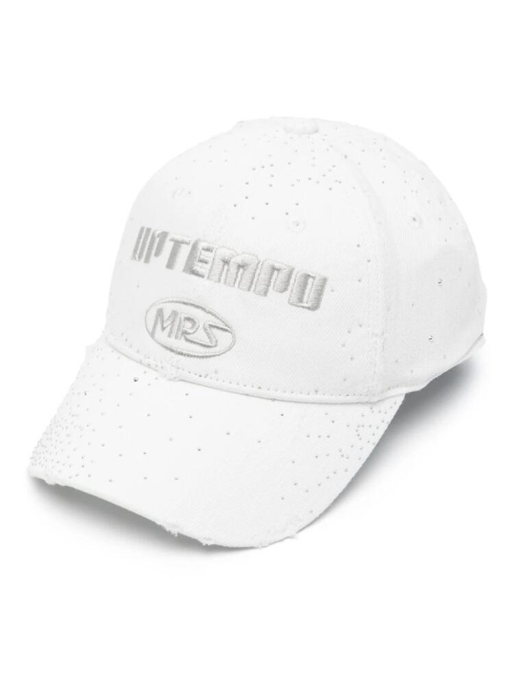 Martine Rose Rolled distressed cap - White Cover