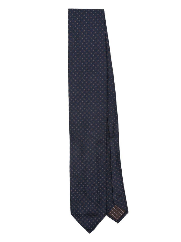 Lardini jacquard tie - Blue Cover