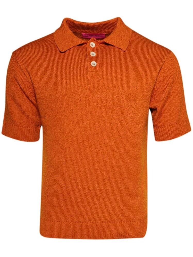 The Elder Statesman Nora polo shirt - Orange Cover