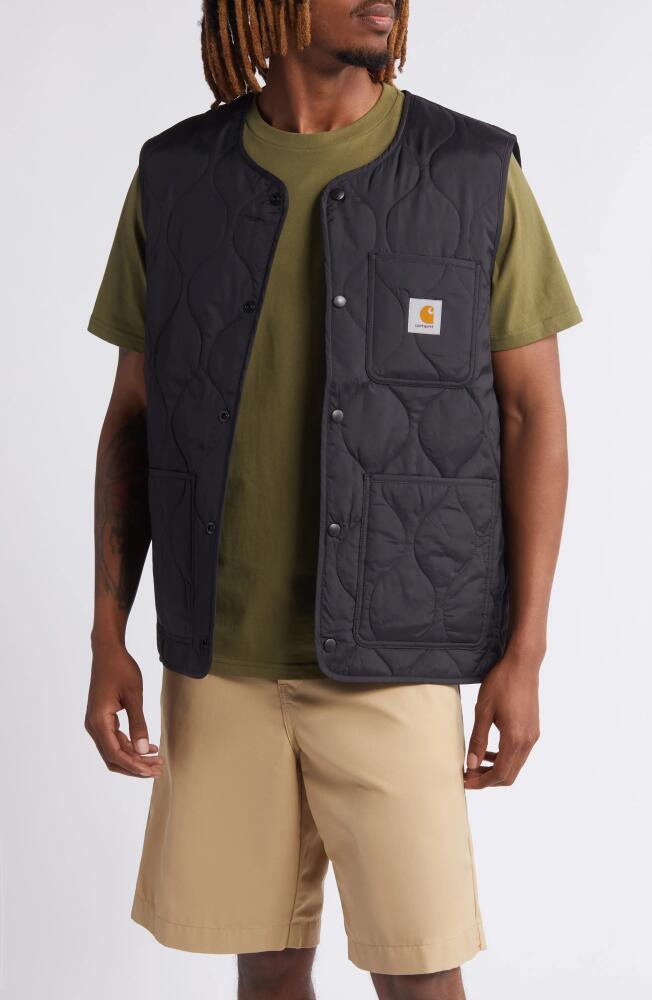 Carhartt Work In Progress Skyton Onion Quilted Snap-Up Vest in Black Cover