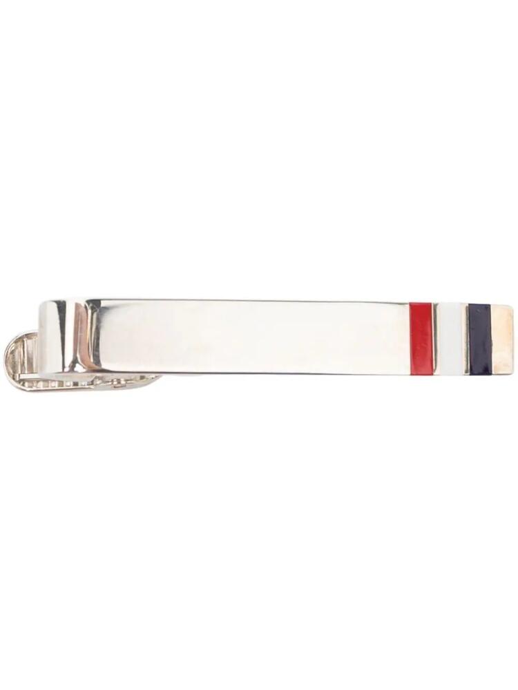 Thom Browne RWB stripe long silver tie clip Cover