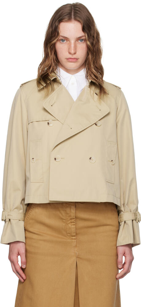 Kenzo Beige Kenzo Paris Short Trench Coat Cover