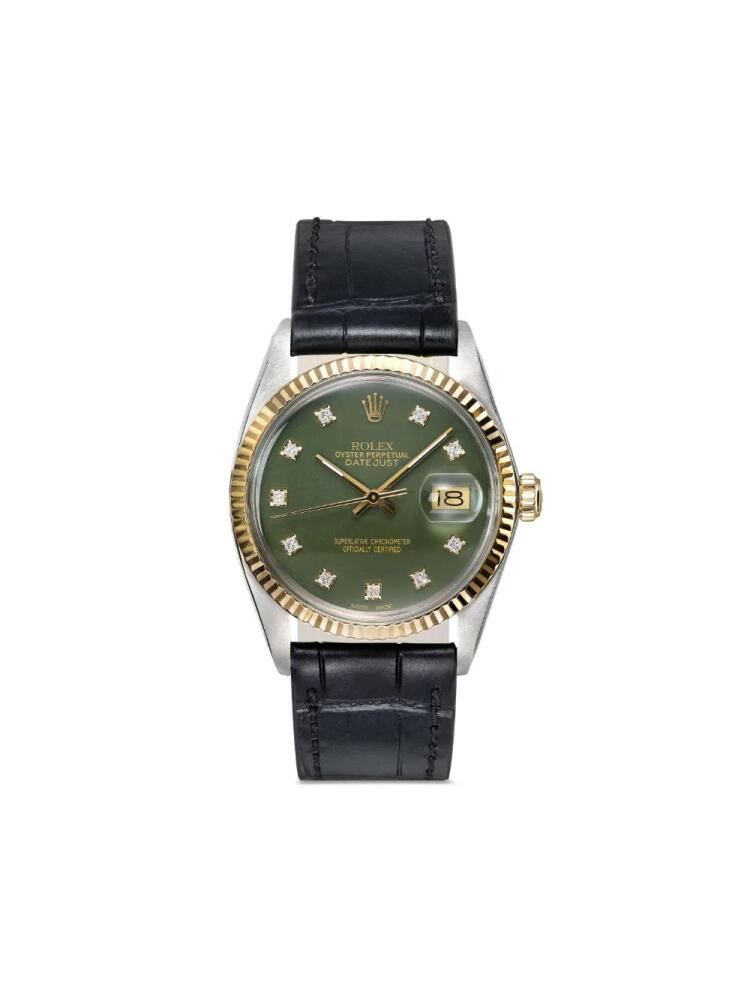 Lizzie Mandler Fine Jewelry customised Datejust 36mm - Green Cover