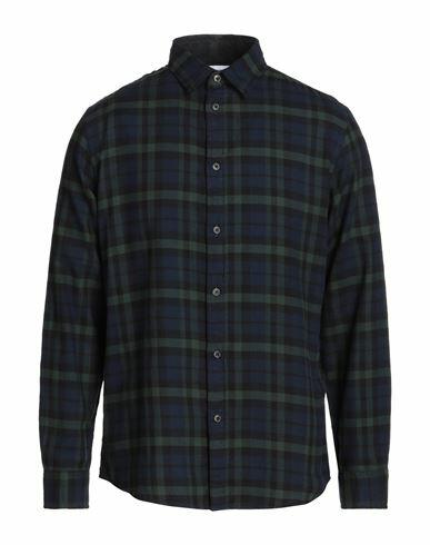 Selected Homme Man Shirt Midnight blue Cotton, Recycled cotton Cover