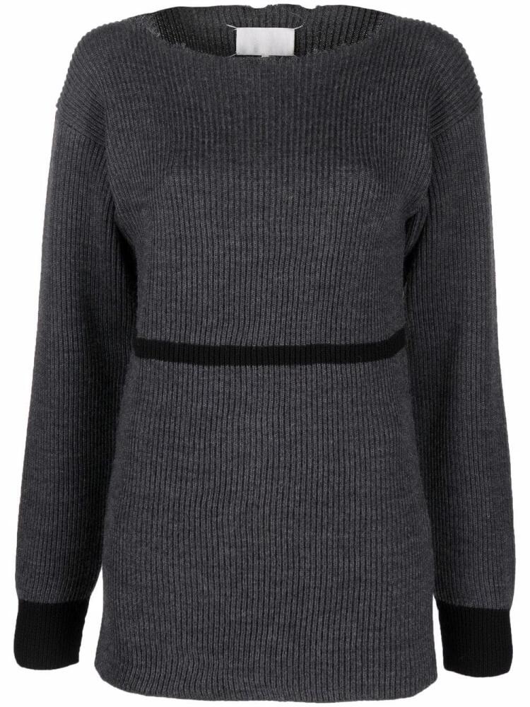 Maison Margiela ribbed-knit jumper - Grey Cover