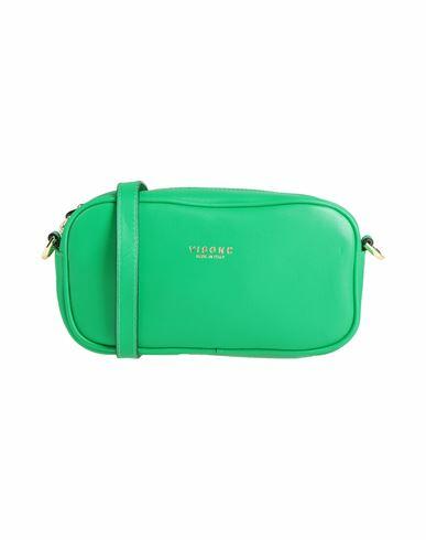 Visone Woman Cross-body bag Green Calfskin Cover