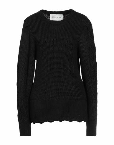 Silvian Heach Woman Sweater Black Acrylic, Nylon Cover