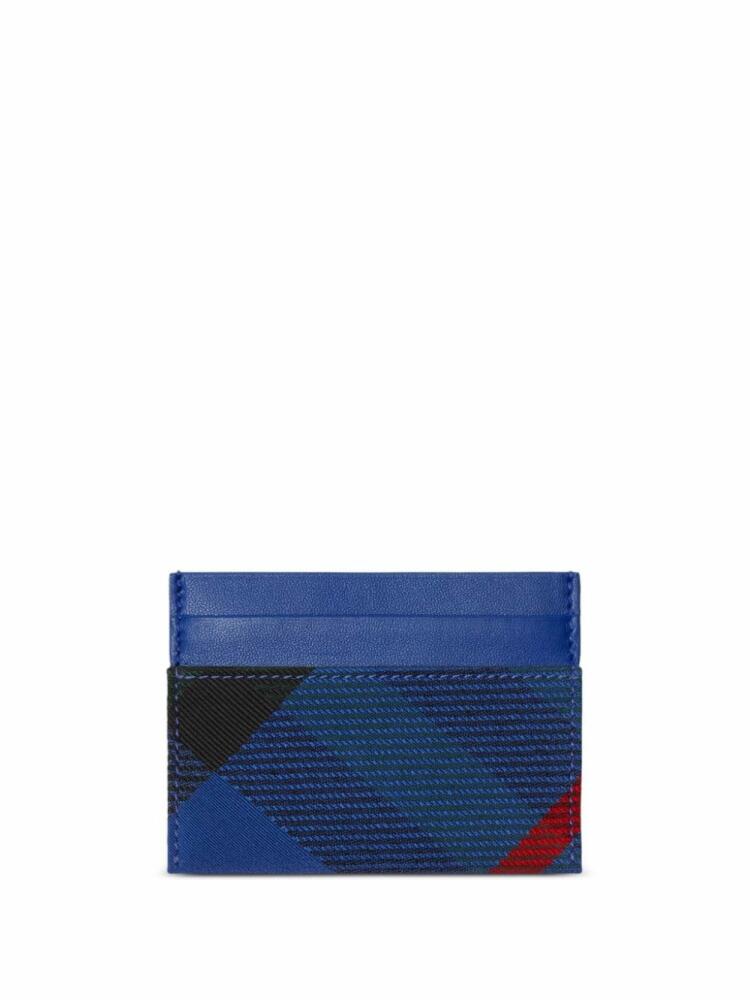 Burberry checked leather cardholder - Blue Cover