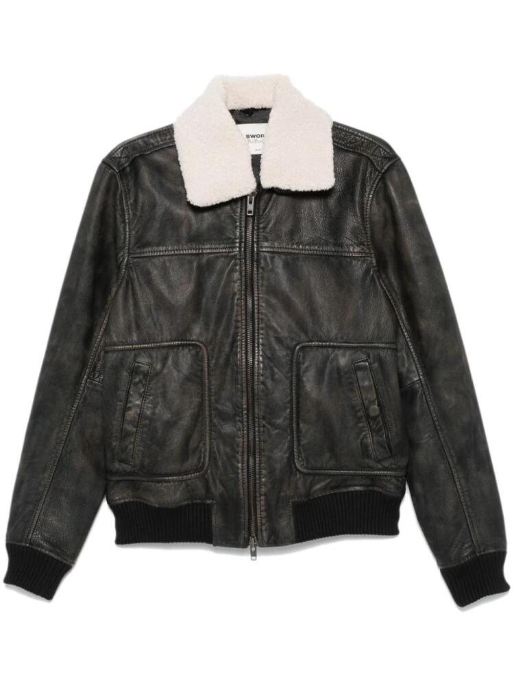 S.W.O.R.D 6.6.44 leather jacket - Brown Cover