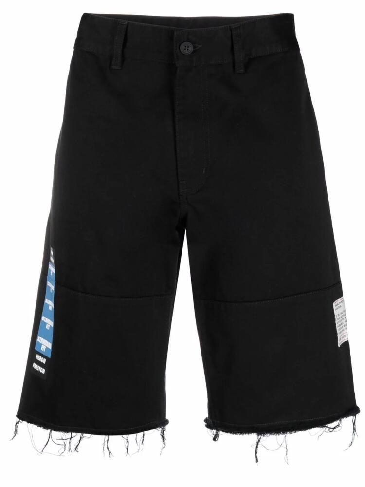 Heron Preston raw hem denim shorts - Black Cover