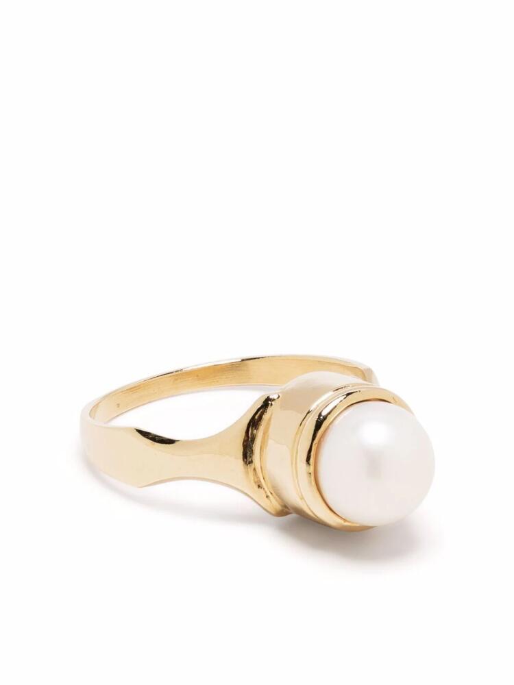 BEATRIZ PALACIOS gold-plated silver freshwater pearl signet ring Cover