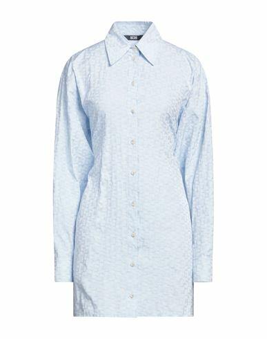 Gcds Woman Shirt Sky blue Cotton Cover