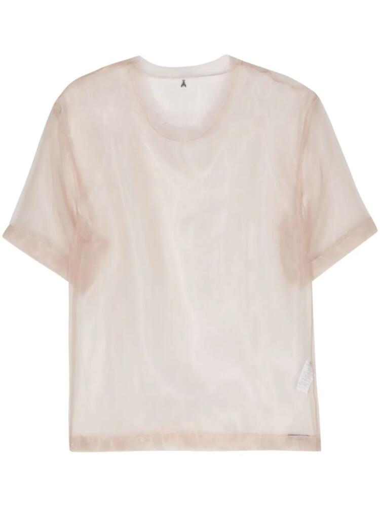 Patrizia Pepe sheer organza T-shirt - Neutrals Cover