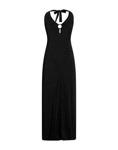 4giveness Woman Maxi dress Black Polyamide, Metallic fiber, Elastane Cover