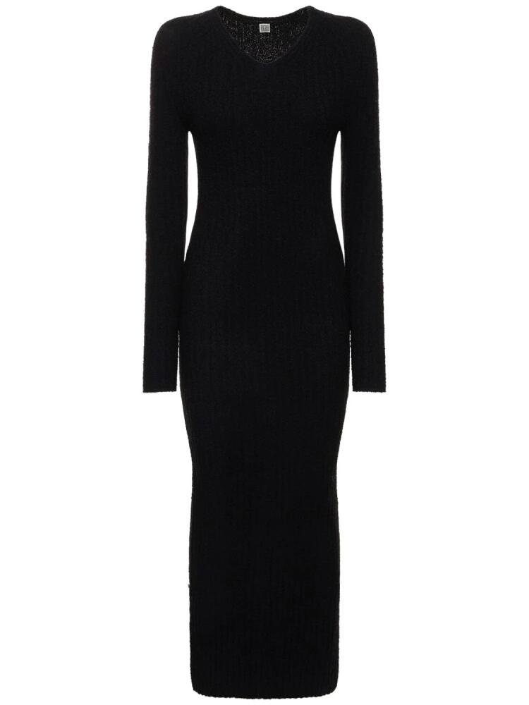 TOTEME Ribbed Wool Blend Midi Dress Cover