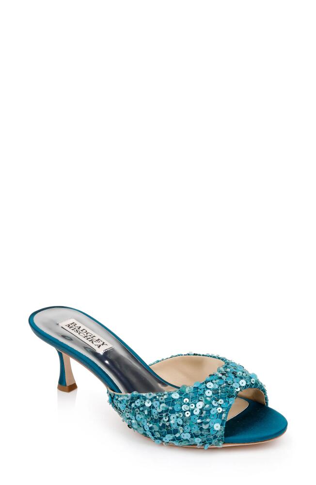 Badgley Mischka Collection Candie Slide Sandal in Turquoise Cover