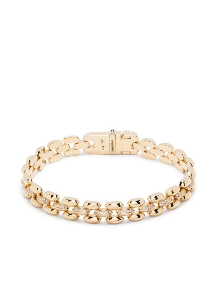 Lizzie Mandler Fine Jewelry 18kt yellow gold Three Row Cleo bracelet Cover