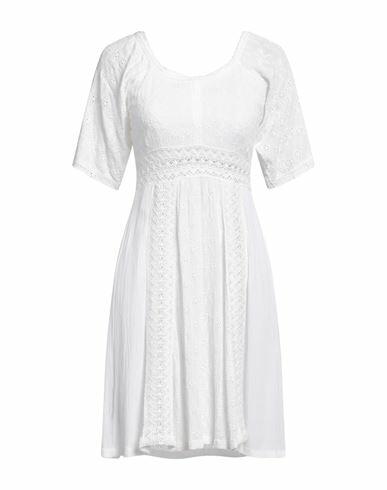 Iconique Woman Mini dress White Viscose Cover