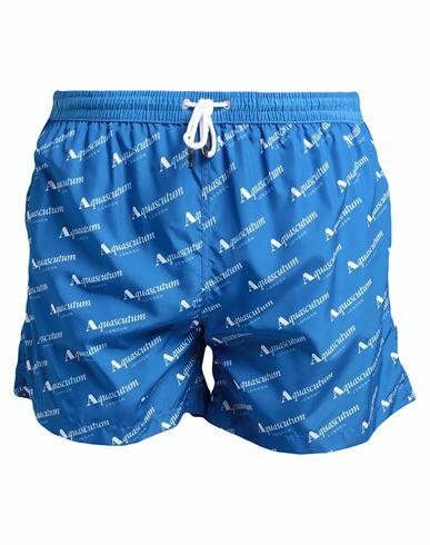 Aquascutum Man Swim trunks Bright blue Polyester Cover